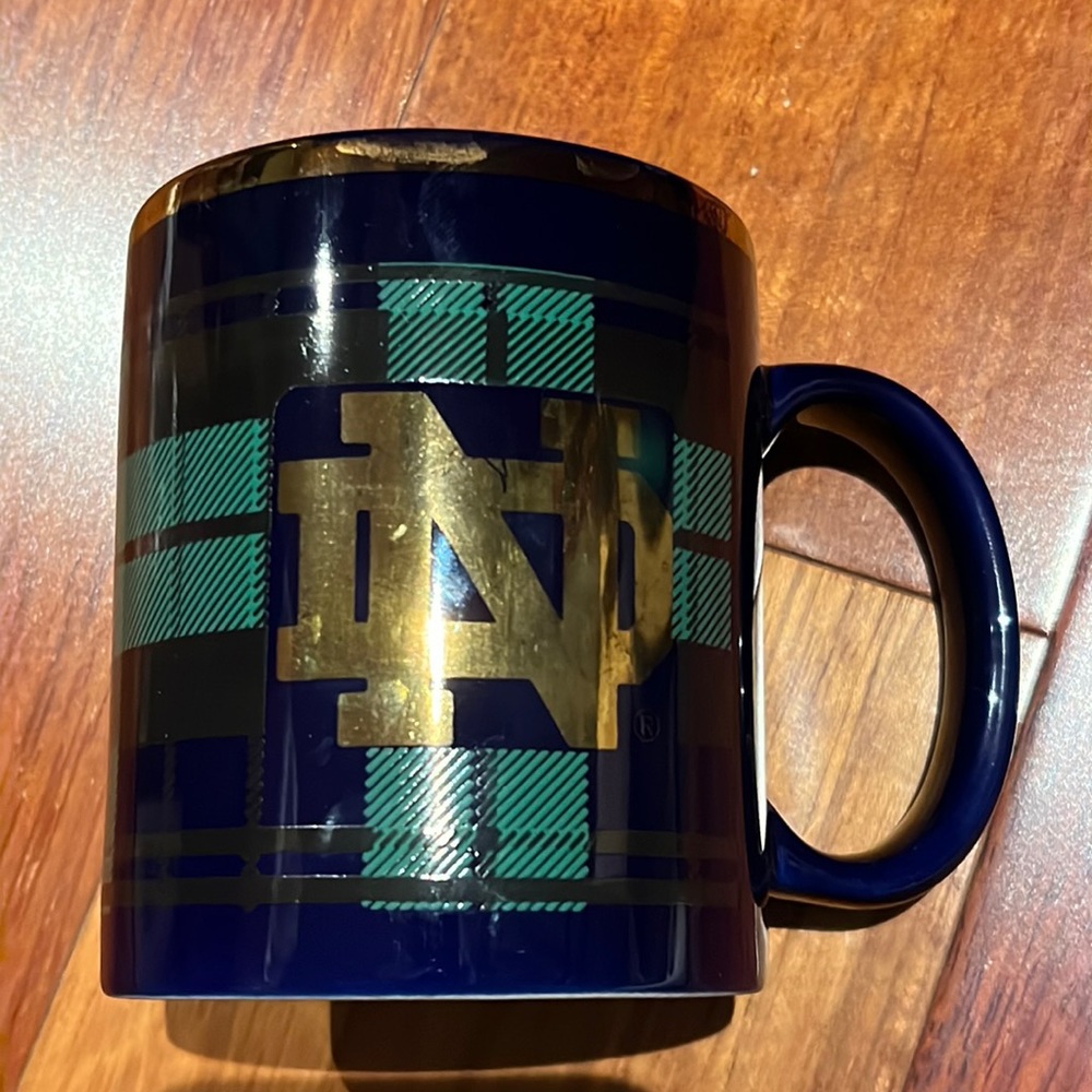 Notre Dame Blue & Green Plaid Coffee Mug by Silver Phoenix Linyi
